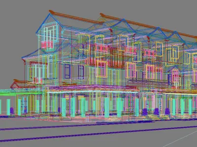 Chinese Style Architecture 3D model 57