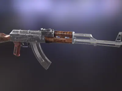 Modular AK-47 Rifle 3D model