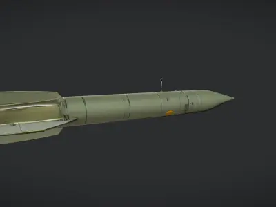 military missile or rocket 3D model