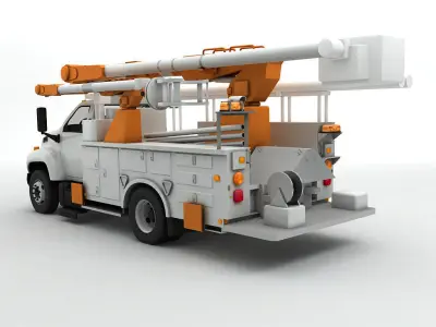 Service Utility Truck 2 Axle 3D model