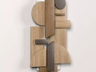 Wall shapes Decoration - Wood - 35x60 - Collection - Part 4 3D model