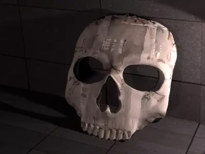 GHOST SIMON RILEY MW2 MASK 3D model