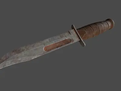 knife 2 Low-poly 3D model purchase