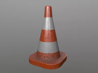 Traffic cone low poly model Low-poly 3D model