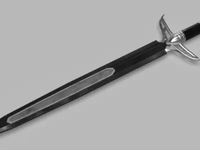 Medieval Sword 3D model 4