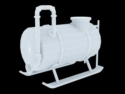 Stylized Gas Tank 02 Free low-poly 3D model