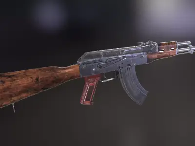 Modular AK-47 Rifle 3D model