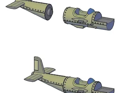 WARRIOR PLANE 3D print model