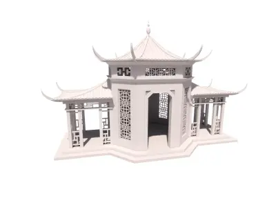 Traditional Chinese Pavilion 3D model