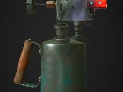 Torch gas lighter Low-poly 3D model