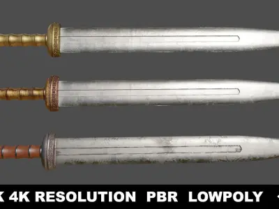 Ancient Weapons Collection Low-poly 3D model