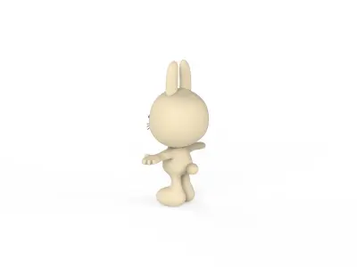 Character013 Rabbit Animal  Low-poly 3D model
