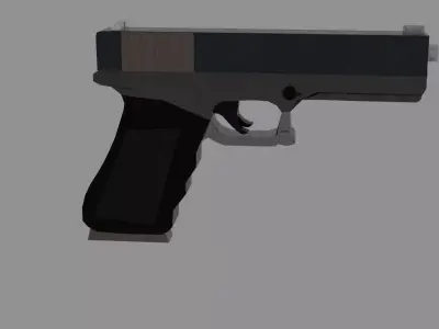 GlockPistol Low-poly 3D model