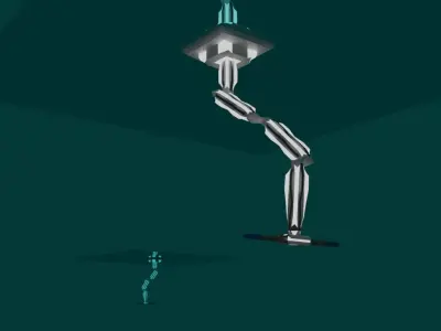 Robot arm grabber Free low-poly 3D model