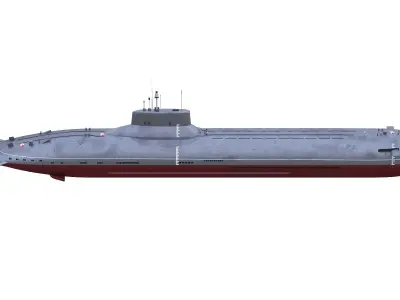 Typhoon-class Submarine 3D model