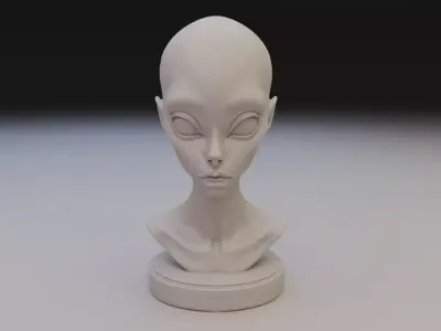 Xenomorph Alien Bust - Biomechanical Sci-Fi Monster 3D print model