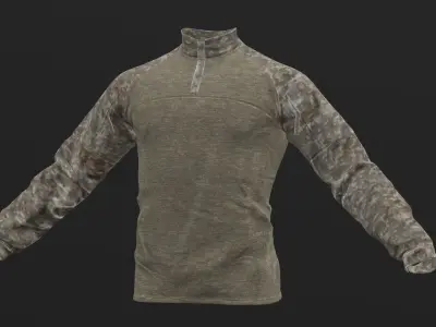 Mens Tactical Military Combat Shirt Long Sleeve 3D model