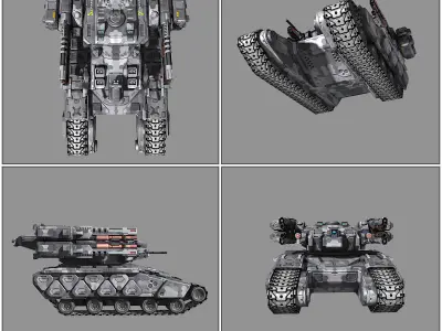 SF Heavy Tank - MX7 Low-poly 3D model