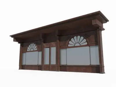 Classical architecture shop storefront 3D model