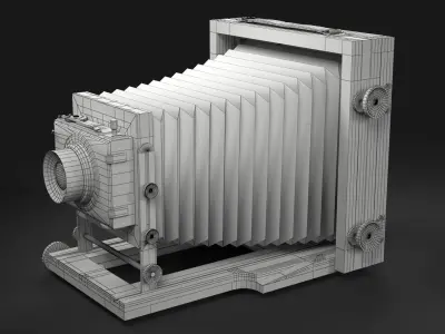 Victorian Camera Low-poly 3D model