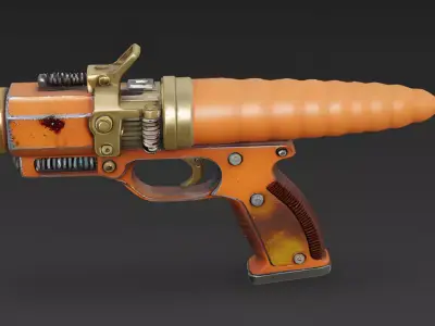 Realistic Handheld Carrot Launcher 3D Model 3D Model Low-poly 3D model