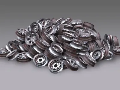 Junk Yard Tire Pile 3D model