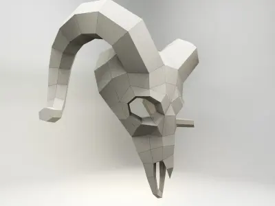 RAM skull mask 3D model
