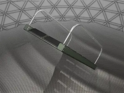 Sci-Fi Stairs - 19 - Green Version Low-poly 3D model