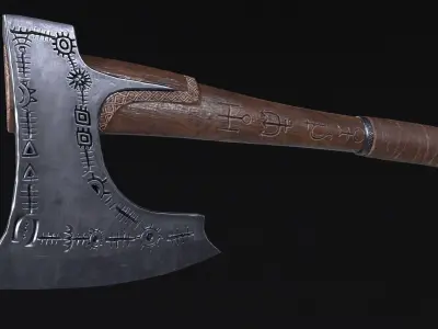 Axe-Viking Low-poly 3D model