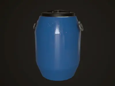 Water Barrels Pack Low-poly 3D model