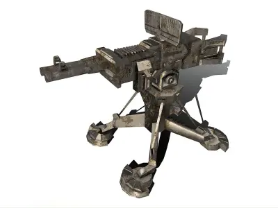 Fixed Machine Gun Free 3D model