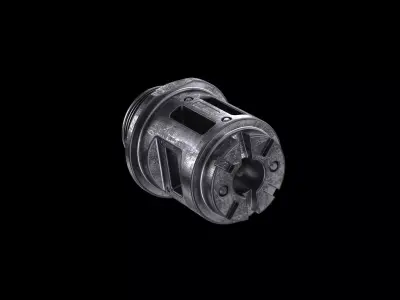 Muzzle brake industrial part technical design cad 3D model