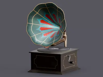 Gramaphone 3D Model  Low-poly 3D model