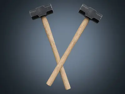 Sledge Hammer PBR Low-poly 3D model purchase