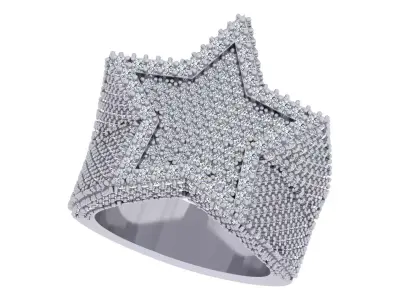 Star Hip Hop Ring 3D print model