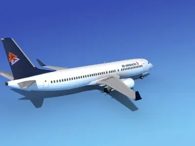 Boeing 737-800 Air Astana 3D model