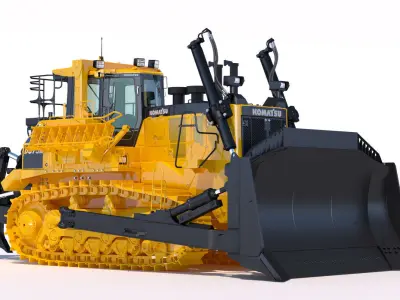Bulldozer Komatsu D375A-8 3D model