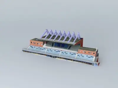 The stadium hotels and accommodation Free 3D model