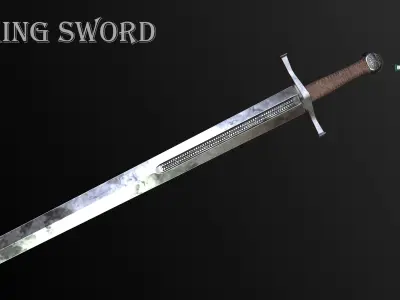 Viking Sword Free low-poly 3D model get