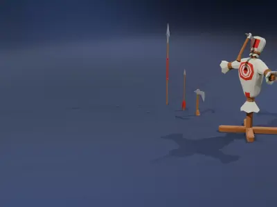FREE Target Dummy Free low-poly 3D model