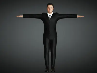 Elon Musk- Realistic Character 3D model 3D model