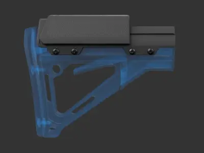 Larue Tactical RISR Stock Riser Low Poly 3D Model Low-poly 3D model