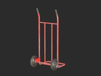 Cargo Trolley for Game Ready Low-poly 3D model
