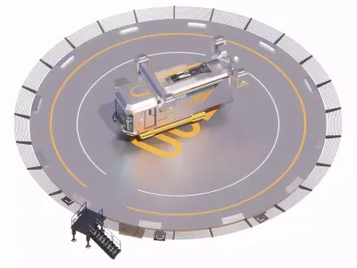 Sci-fi Landing Pad 002  3D model