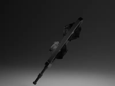 zombie apocalypse style sword Low-poly 3D model