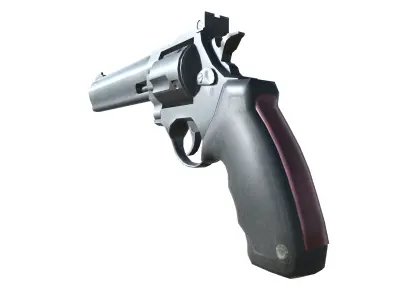 06-Taurus Raging Bull-gun model 3d game ready model Low-poly 3D model