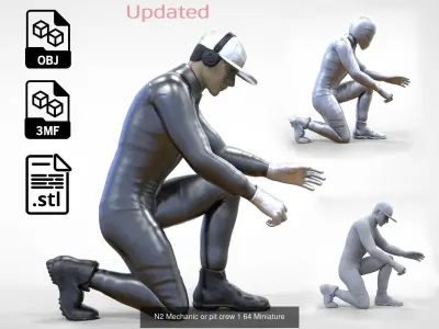 N1 Collection Mechanics Painters Welders Grinder 13 figure 3D Model Pack