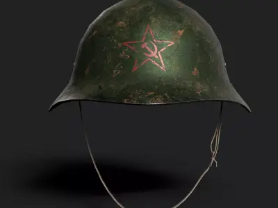 Soviet WW Helmet SSH 36  Low-poly 3D model