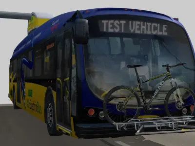Proterra Electric bus King County livery Extended Low-poly 3D model