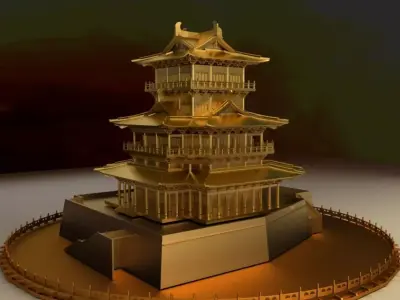 Chinese Ancient House 3D model get